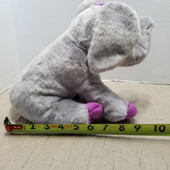 Elephant Plush Aurora Destination Nation Gray Purple Ears Stuffed Animal Toy - Picture 5 of 12